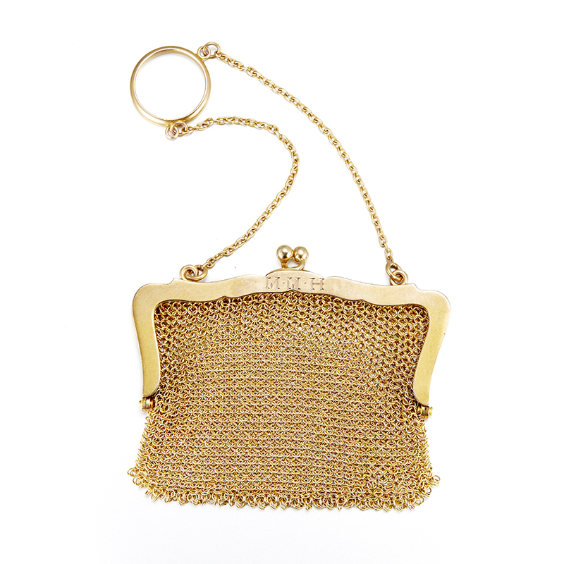 Gold mesh purse hotsell